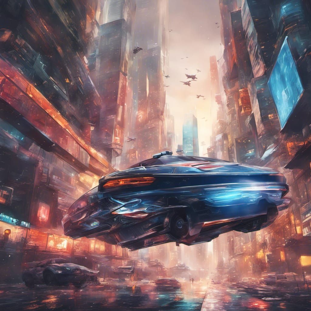 Futuristic flying Car