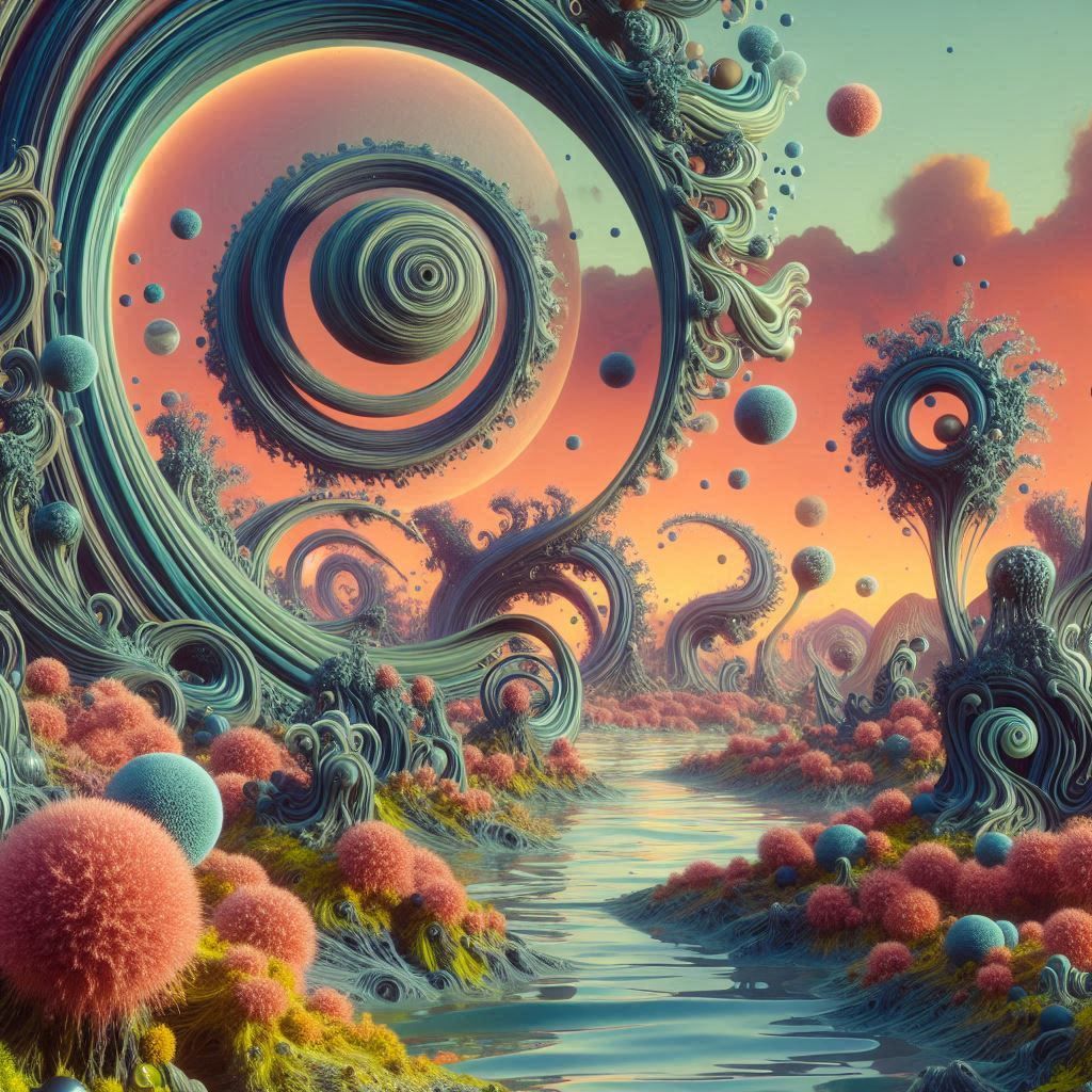 Surreal alien planet