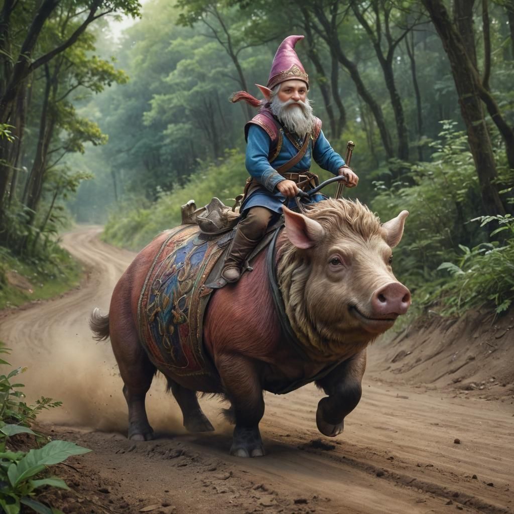 Gnome Riding His Harley