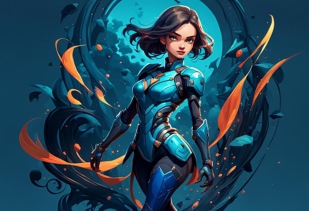 character design with beautiful shapely and female styles,.