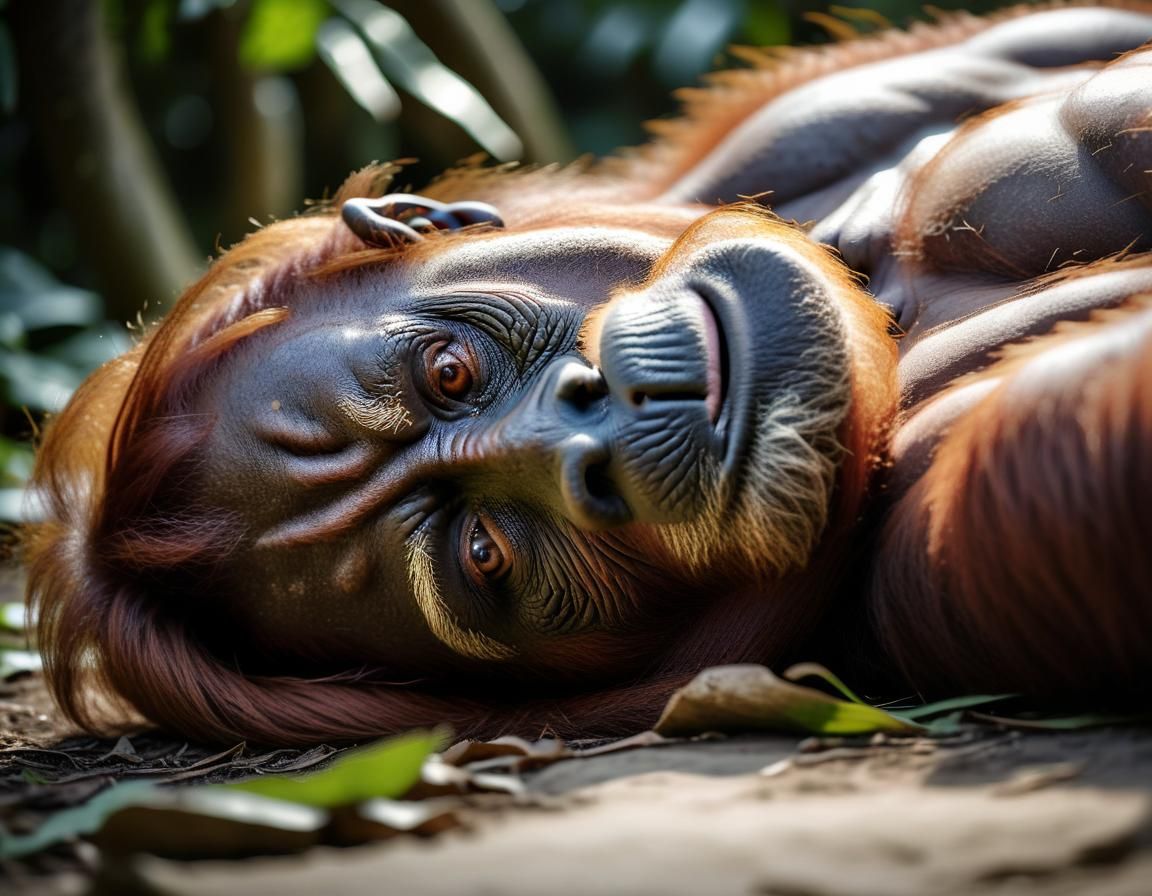  Orangutan's face