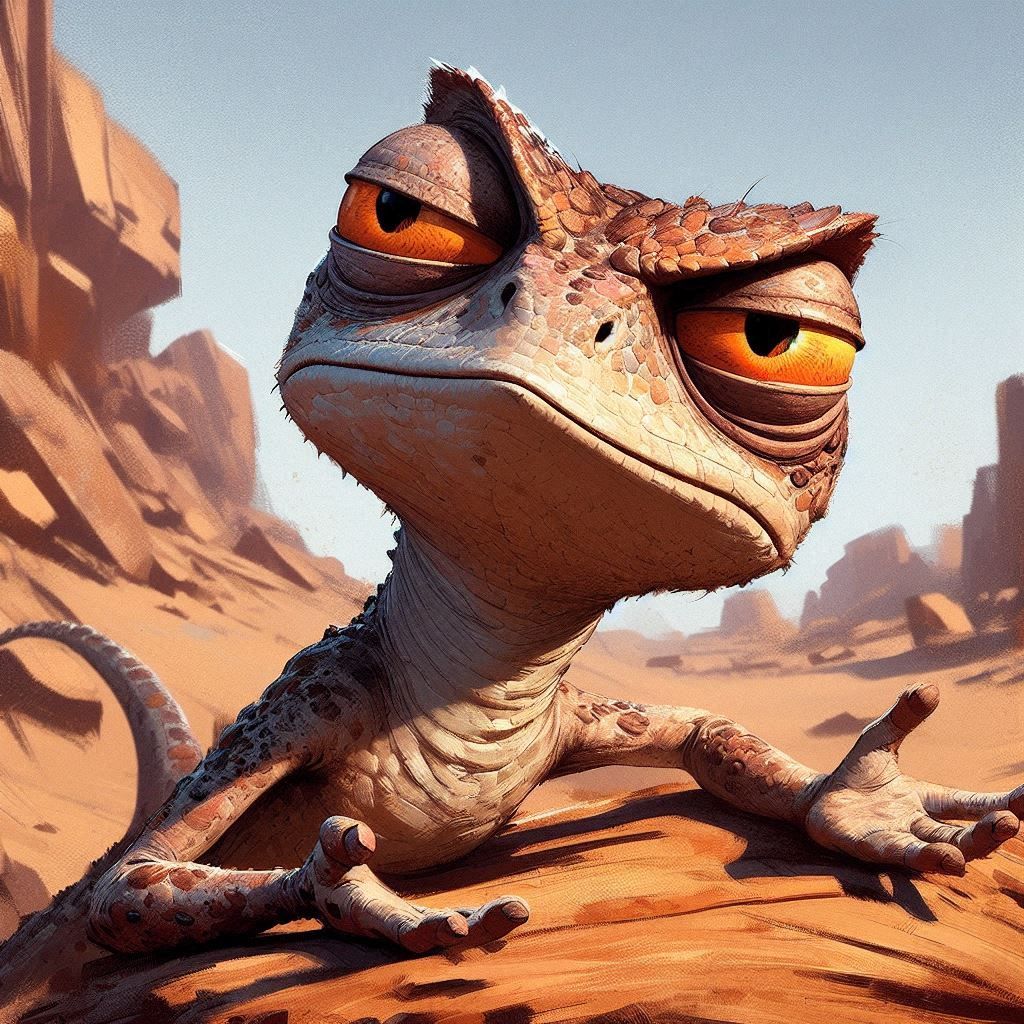 Skeptical lizard 1