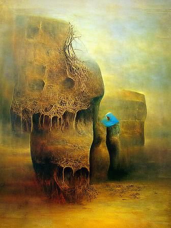 Desolate wasteland by Zdzislaw Beksinski surrealism Salvador...