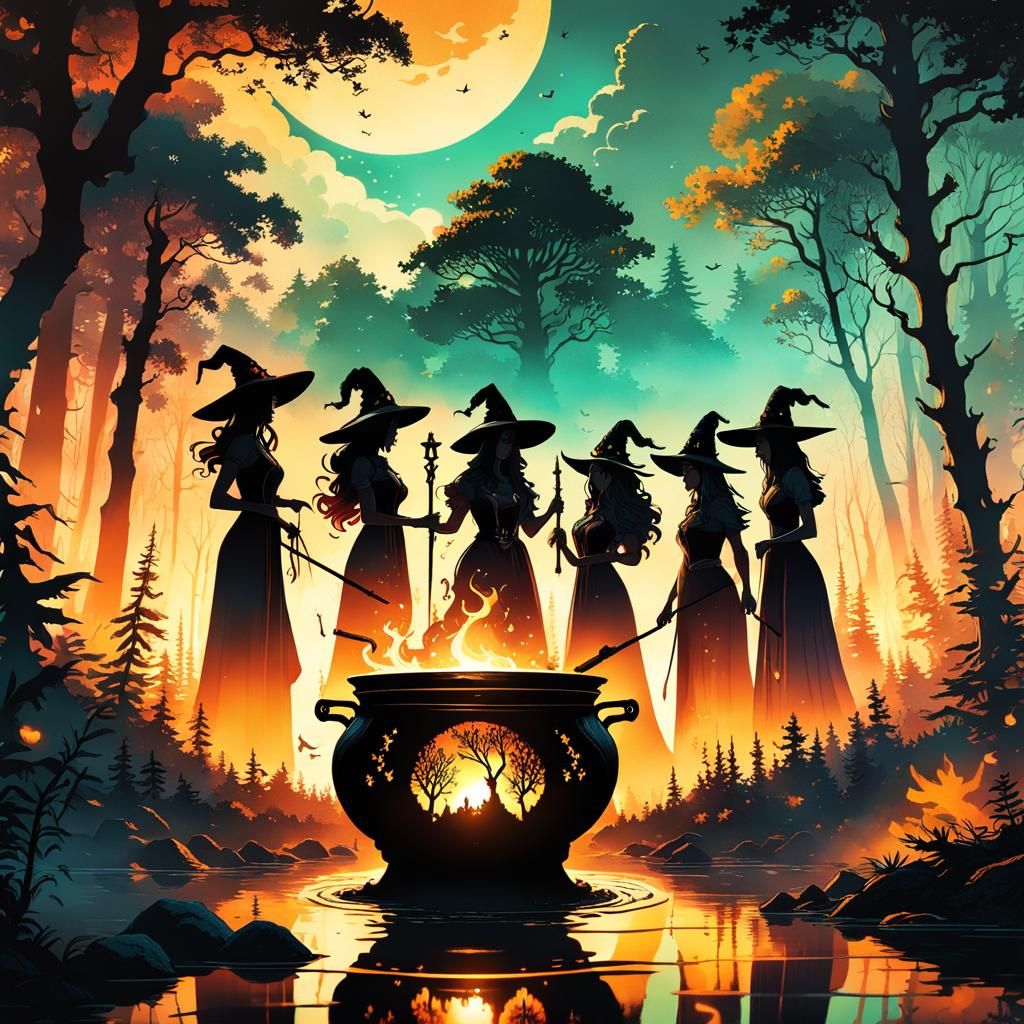 Witches - Ai Generated Artwork - Nightcafe Creator