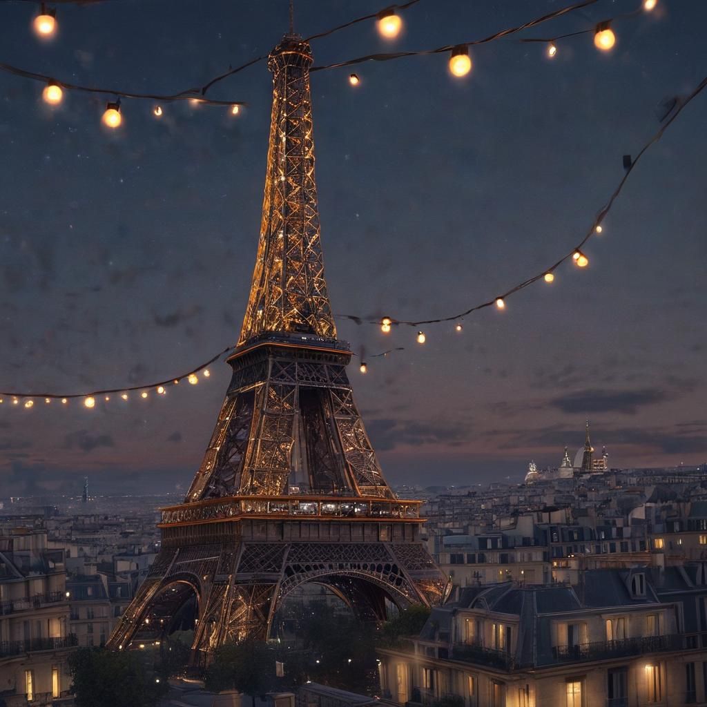Eiffel Tower Fantasy Concept Art in Paris