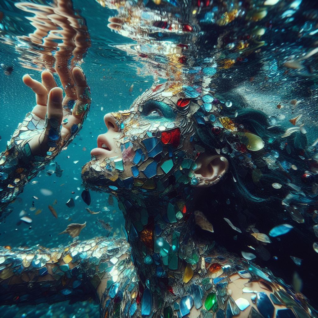 Broken Glass Mermaid