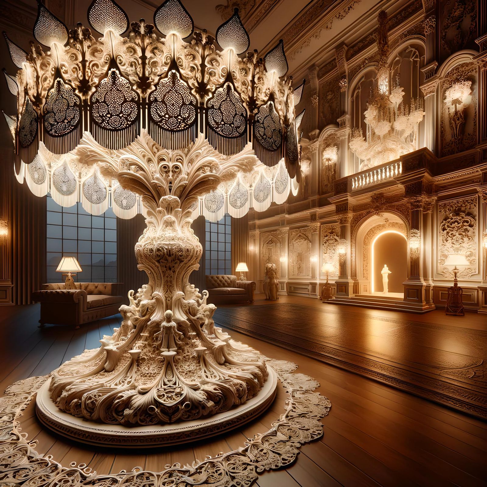 Antique Lace Fairytale Lamp  by @ing