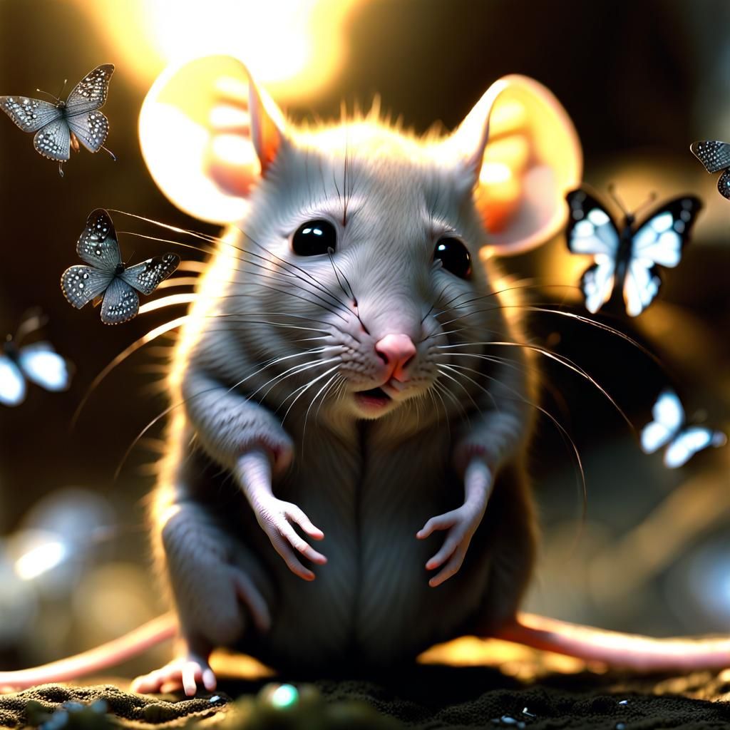 Max Up close view, Ultra cute super obese newborn baby mouse...
