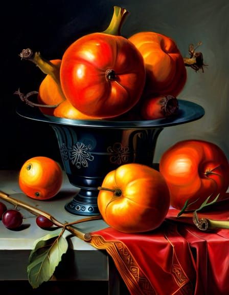Still life, elegant, by Jan Davidsz. de Heem, Warm + Deep co...