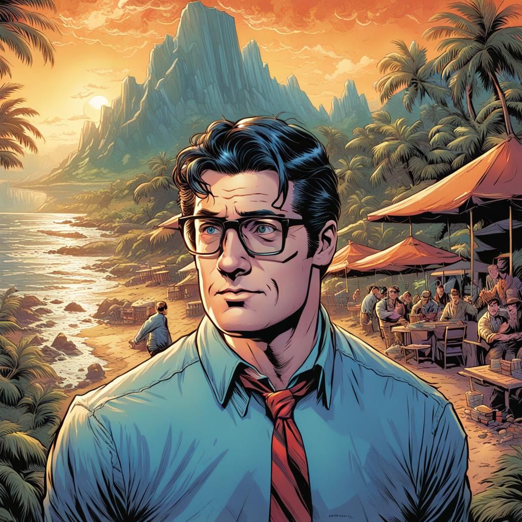 Clark Kent on vacation - AI Generated Artwork - NightCafe Creator