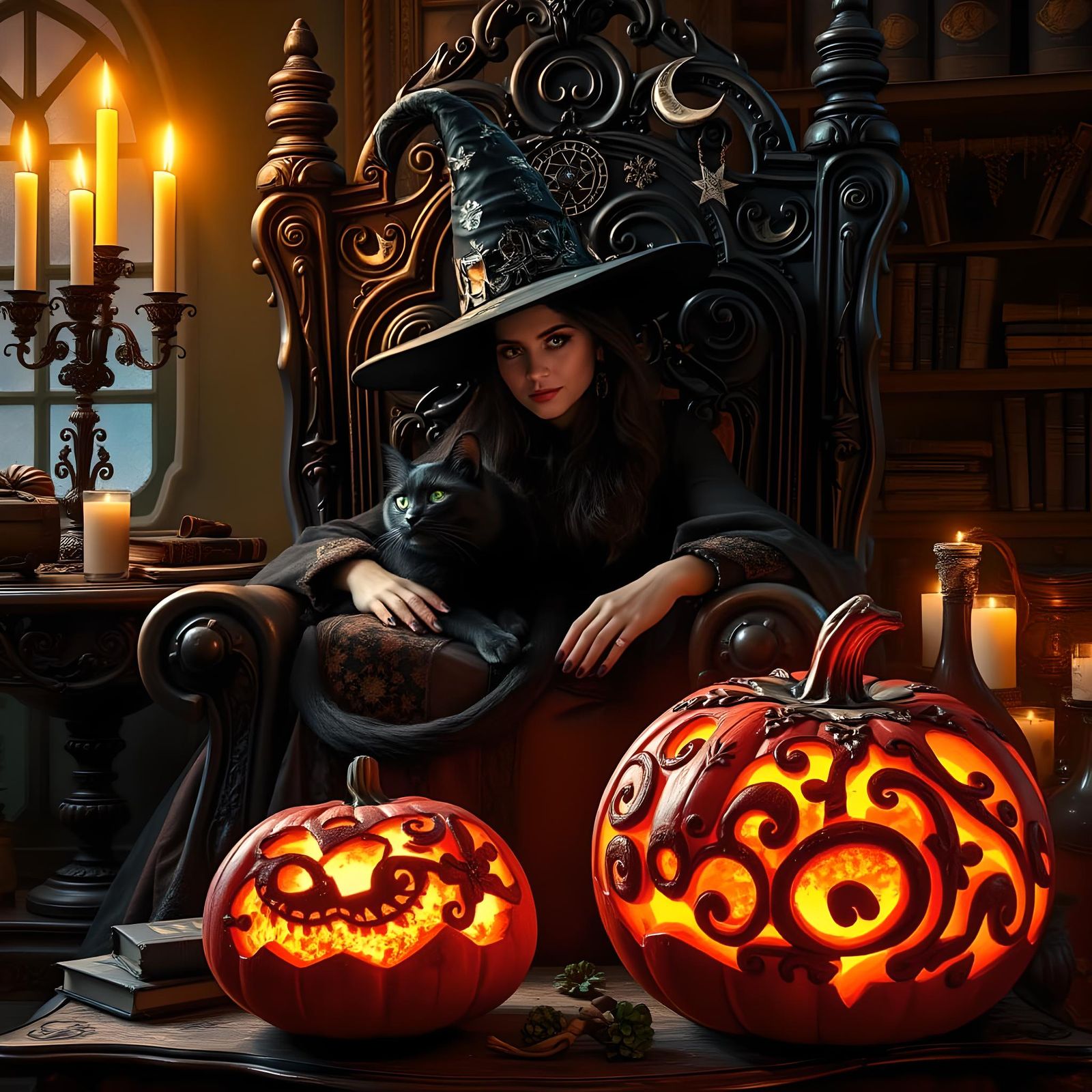A beautiful masterpiece of Halloween, with a large human siz...