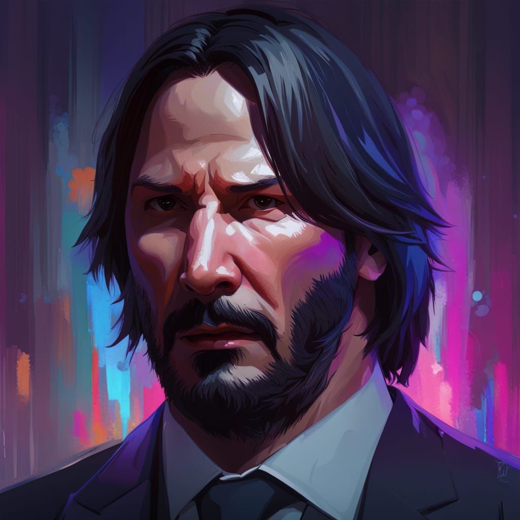 Portrait of john wick , epic - AI Generated Artwork - NightCafe Creator