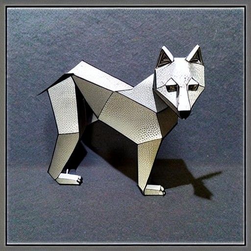 Isometric wolf made of riveted metal - AI Generated Artwork - NightCafe ...