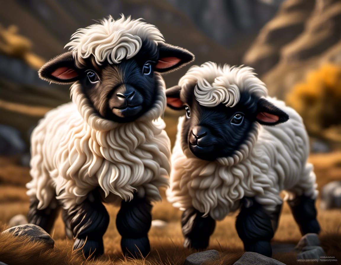 Valais Blacknose Lambs