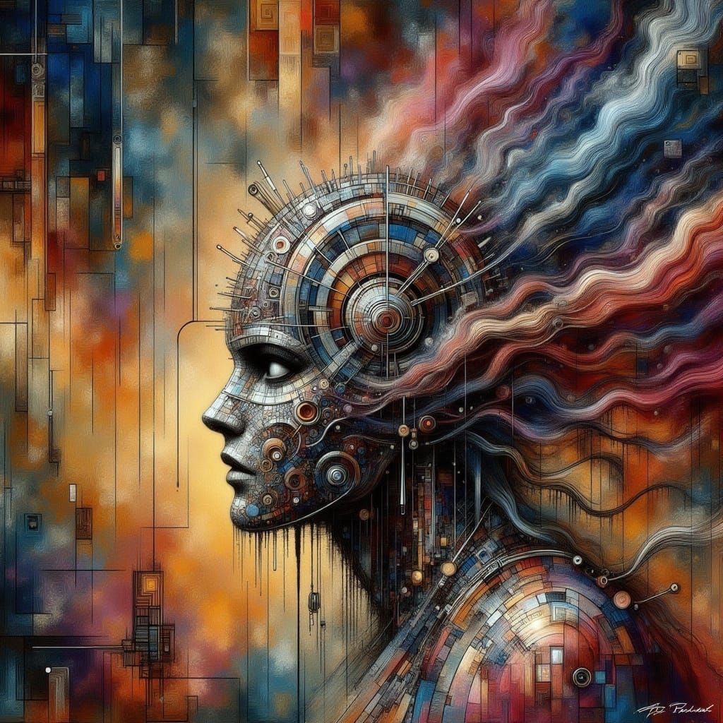 <lora:-Abstragony-:1.0>  Hyper-maximalism ▪ Ultra-detailed photorealistic ▪ Insane close-up ▪ Digital painting ▪ Ultra-wide-angle lens ▪ Int...