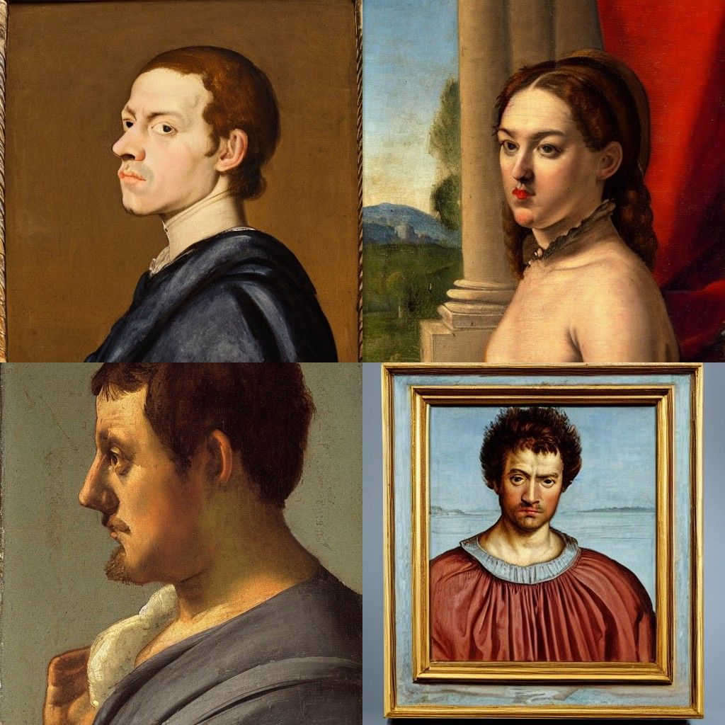 A portrait in the style of Mannerism