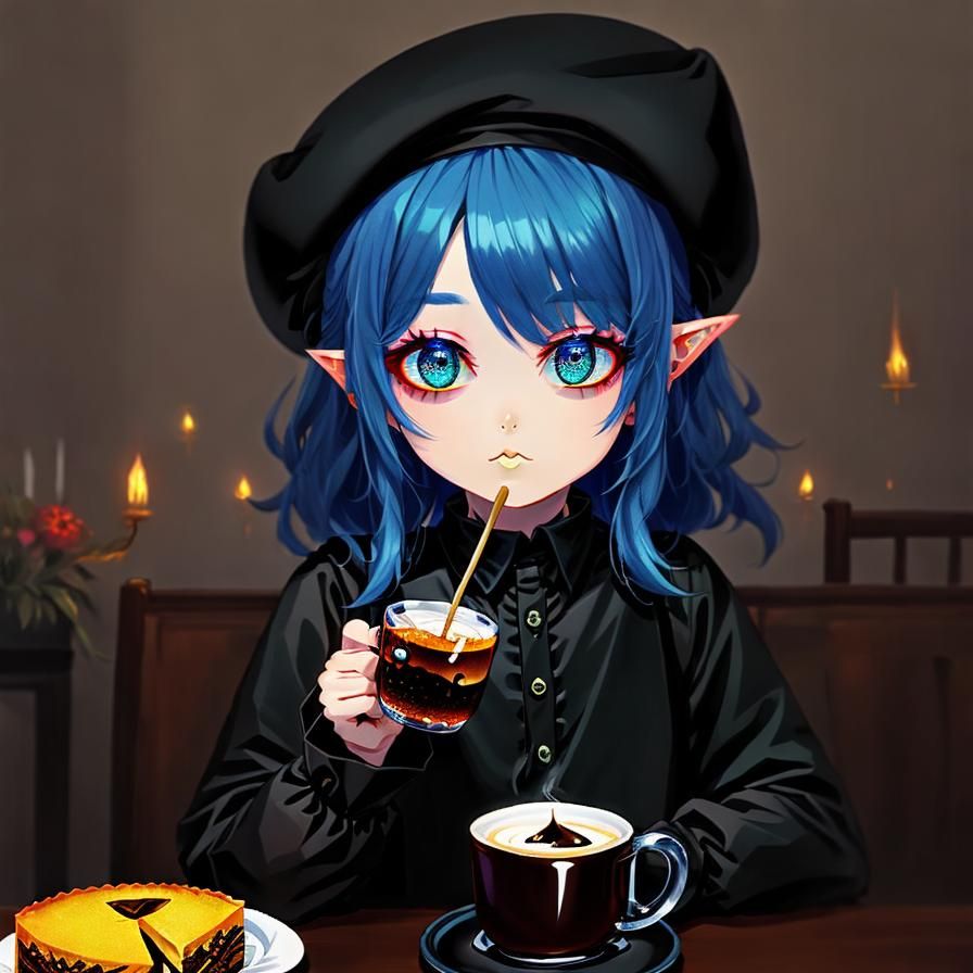 Café date at 3A.M - AI Generated Artwork - NightCafe Creator