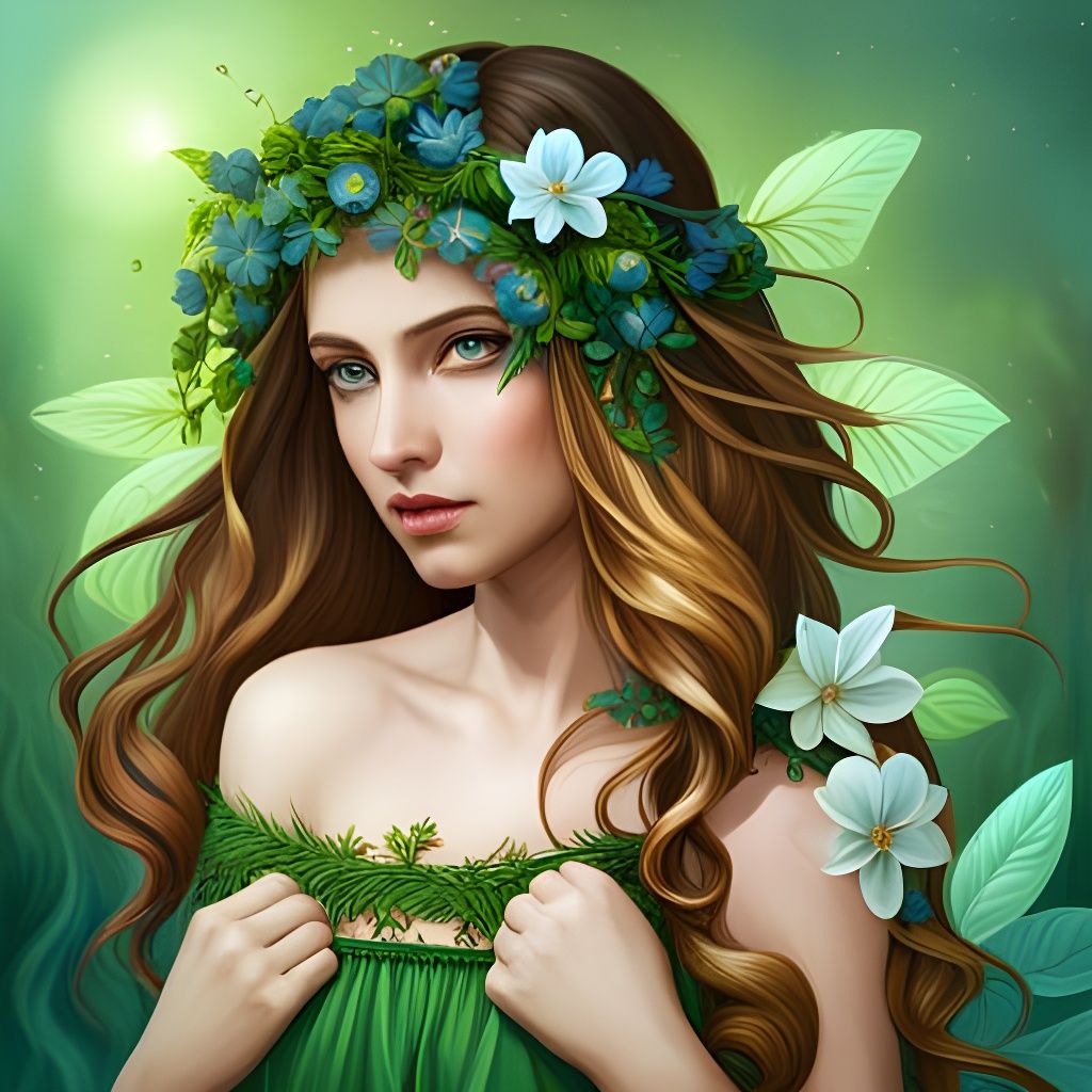 Beautiful Spring Goddess - AI Generated Artwork - NightCafe Creator