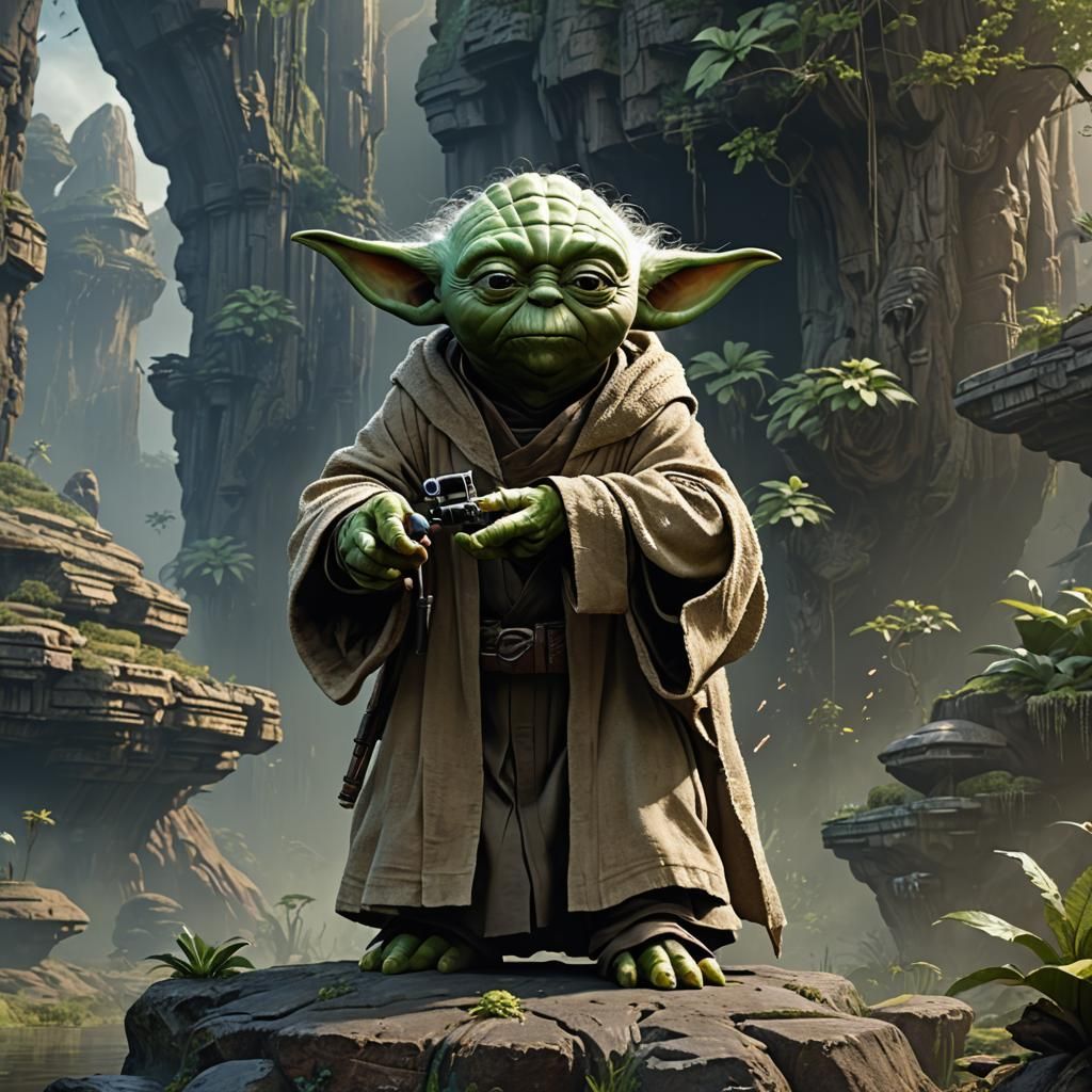 Yoda jedi master - AI Generated Artwork - NightCafe Creator