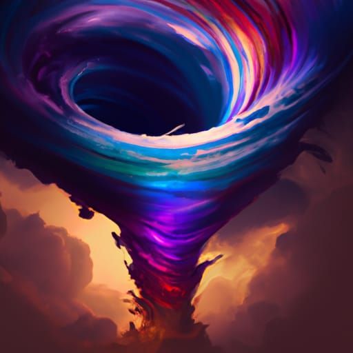 Tornado multicolored