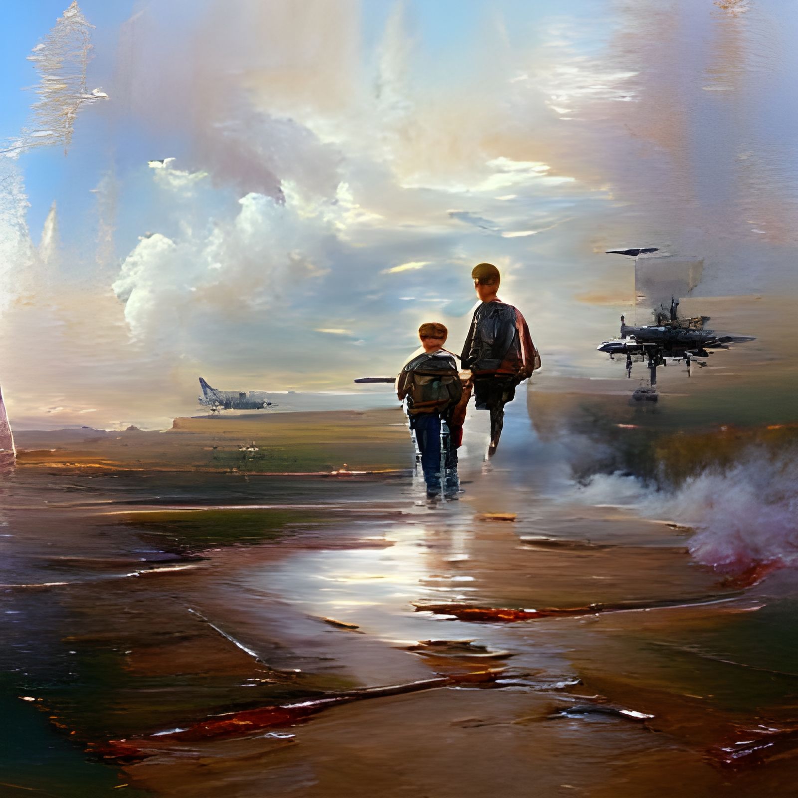 Two sons coming back from a losing war.