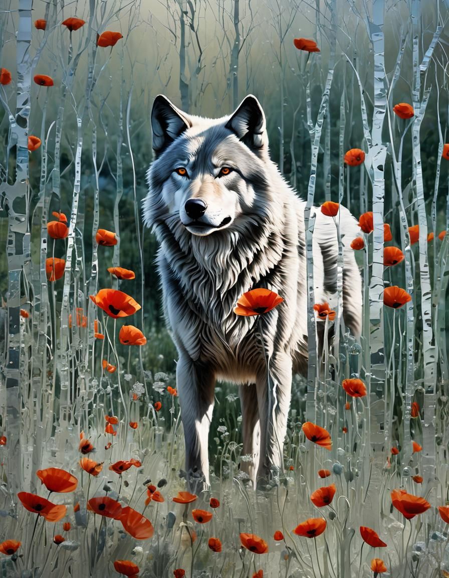 ❤️‍🔥💚🌺DELICATE GLASS-WOLF🌺💚❤️‍🔥