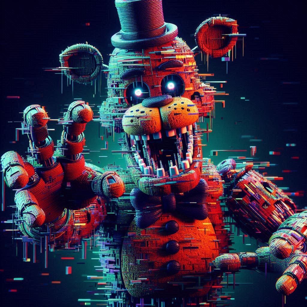 Glitched Freddy from Five Nights at Freddy's