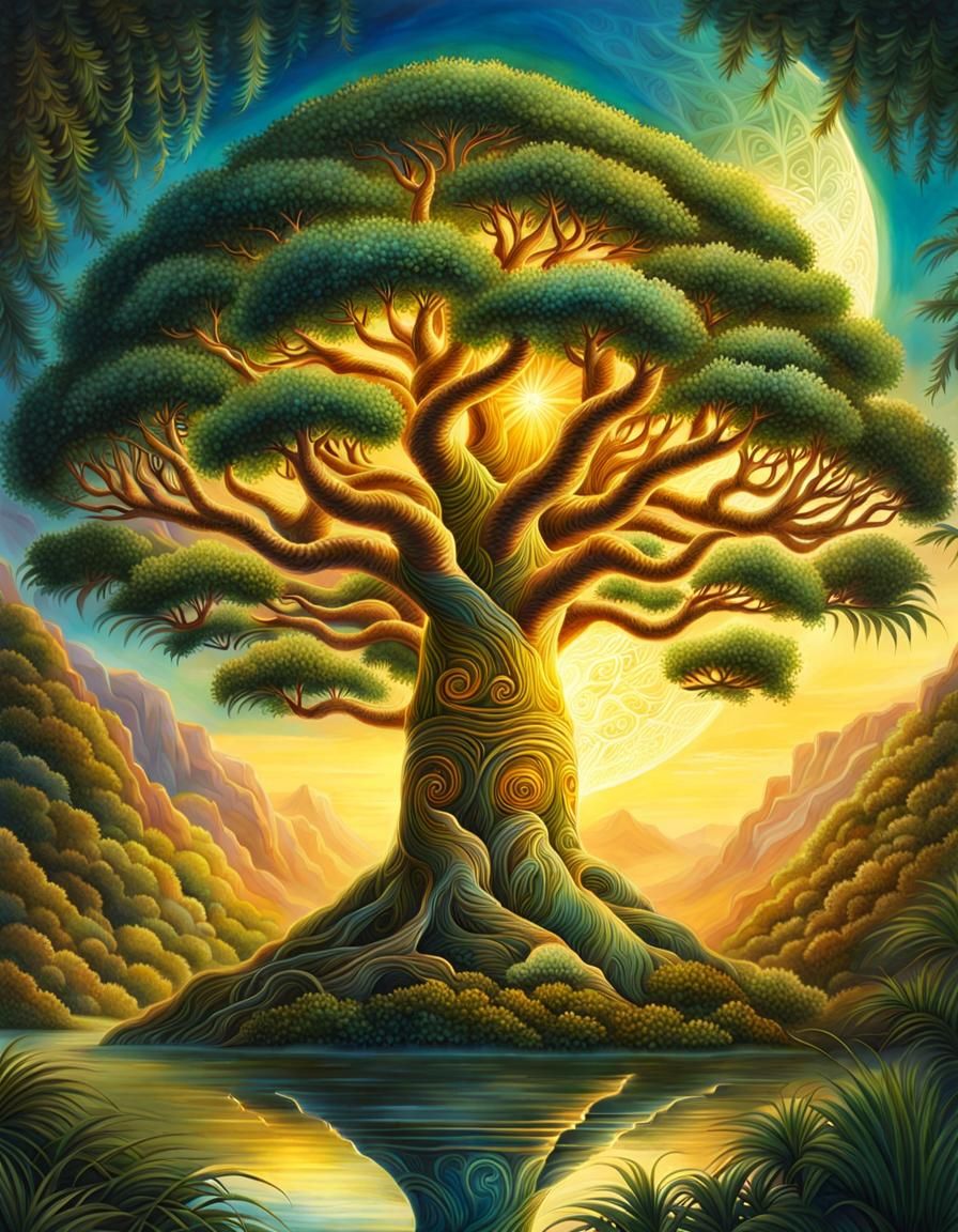 Ancient Tree of Life - AI Generated Artwork - NightCafe Creator