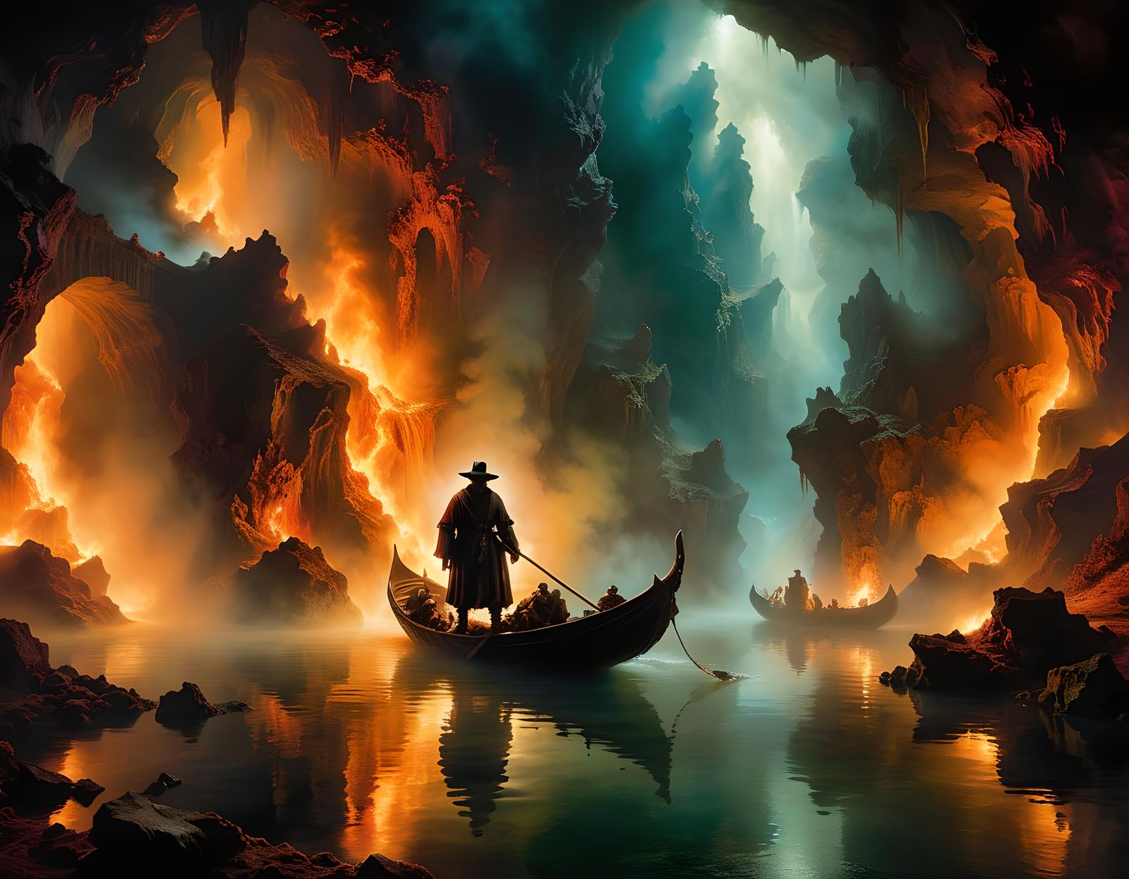 Underworld Ferry Boats on the River Styx  by @Tektonten