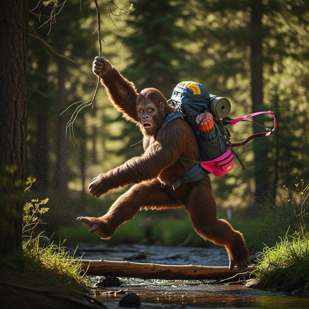 bigfoot spotted with my camping gear
