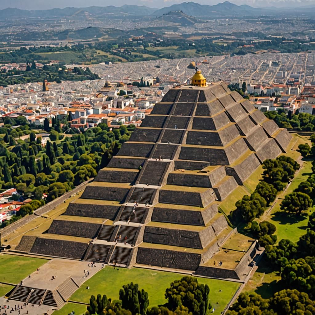 The Great Pyramid of Cholula in Mexico,