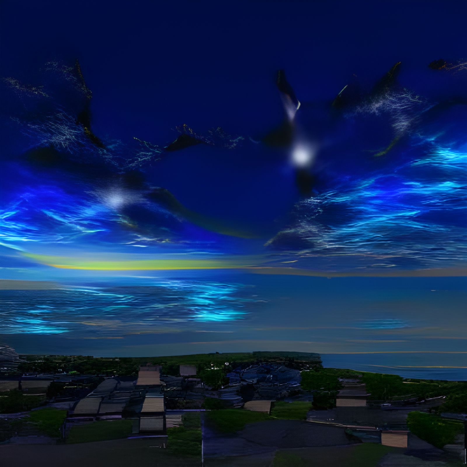 Overlooking the town