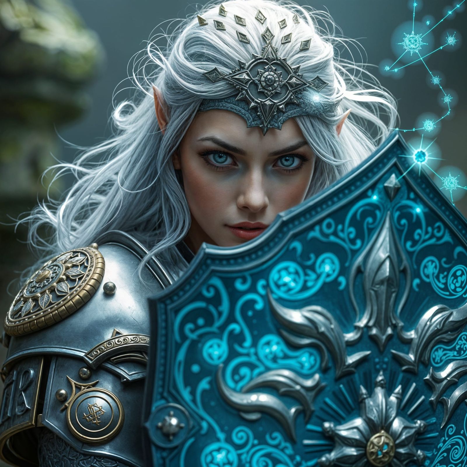 Elven knight  by @Laevos