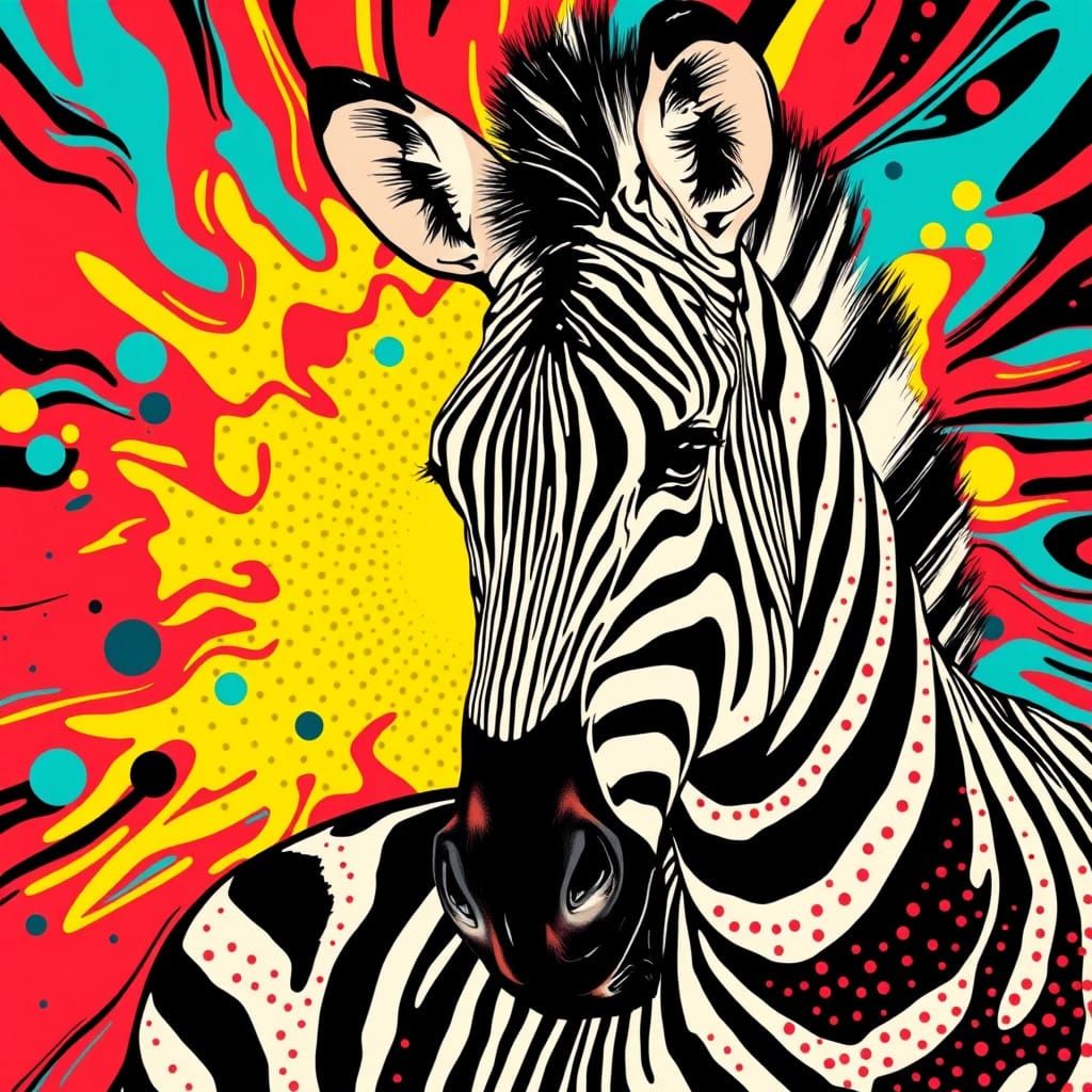 Zebra pop art  by @Skyangel