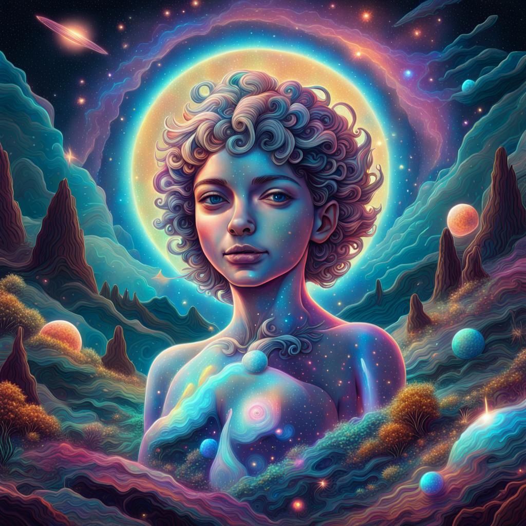 Cosmic woman - AI Generated Artwork - NightCafe Creator