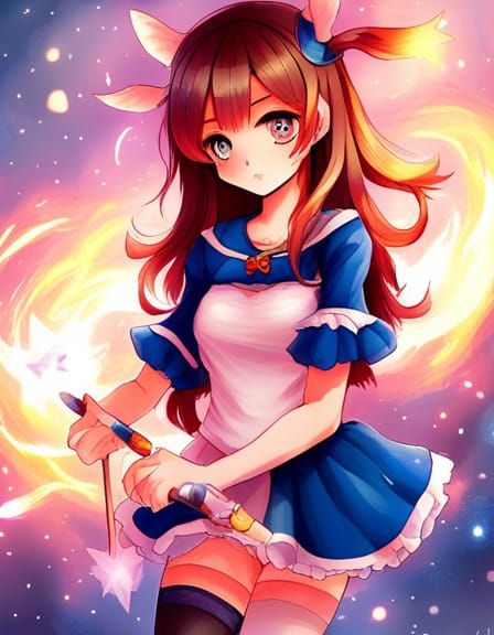 cute anime girl - AI Generated Artwork - NightCafe Creator