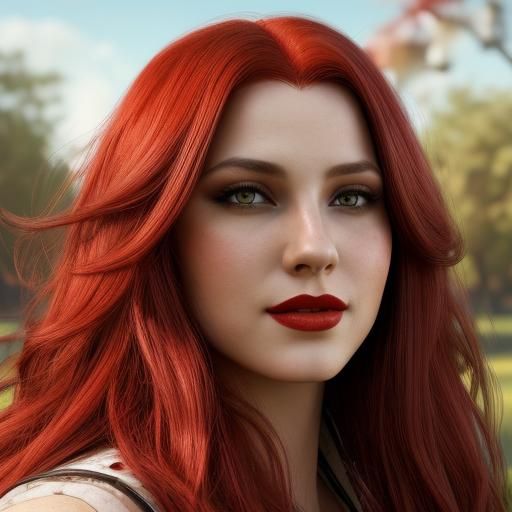 Redhead Portrait - AI Generated Artwork - NightCafe Creator