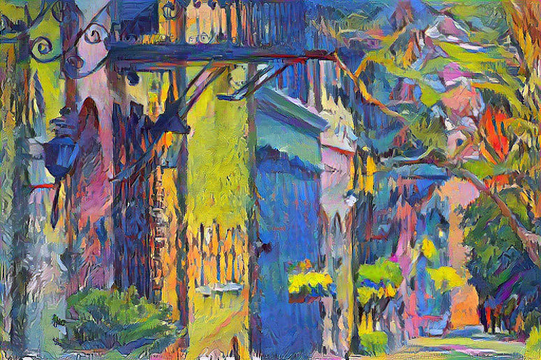 Rainbow Row Sidewalk View