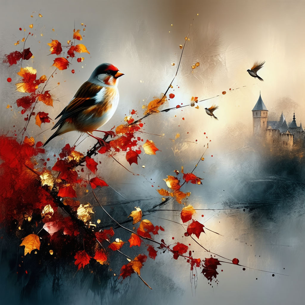 Finch - Animal Digital Paintings