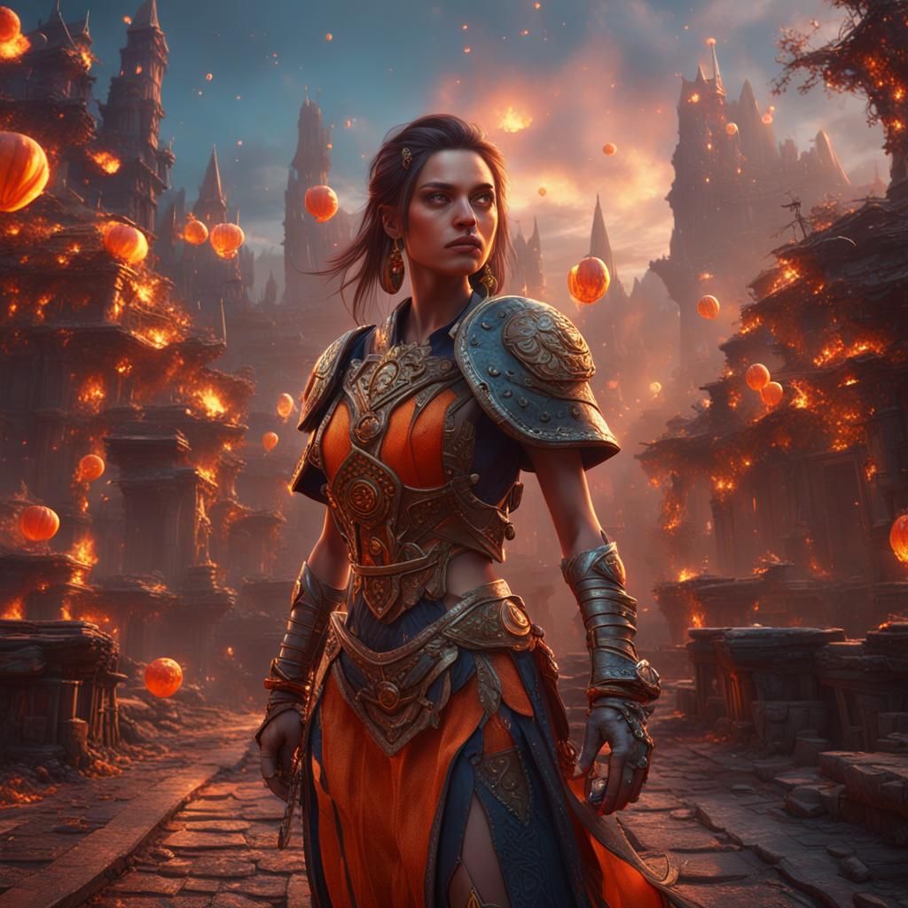 Detailed Matte Painting of a Beautiful Woman