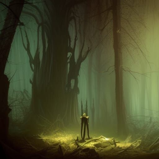 Weird being in the woods