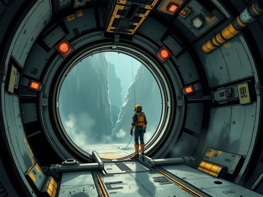 Airlock – Entry Point

Visual: Dim emergency lights, dust floating in zero-G, metal groaning softly.
Story: Caffeine Spaceman pries open the...