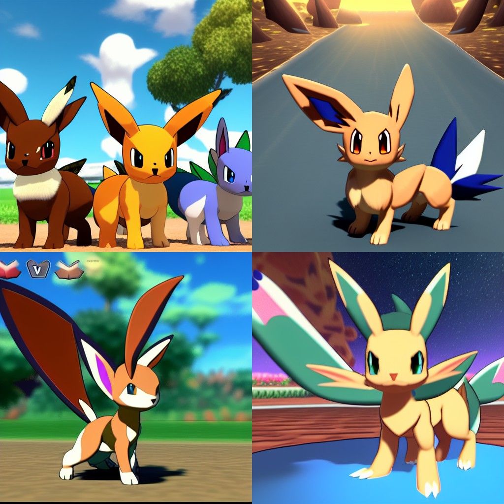 Fighting-type eeveelution, 3d, on Nintendo Switch - AI Generated ...