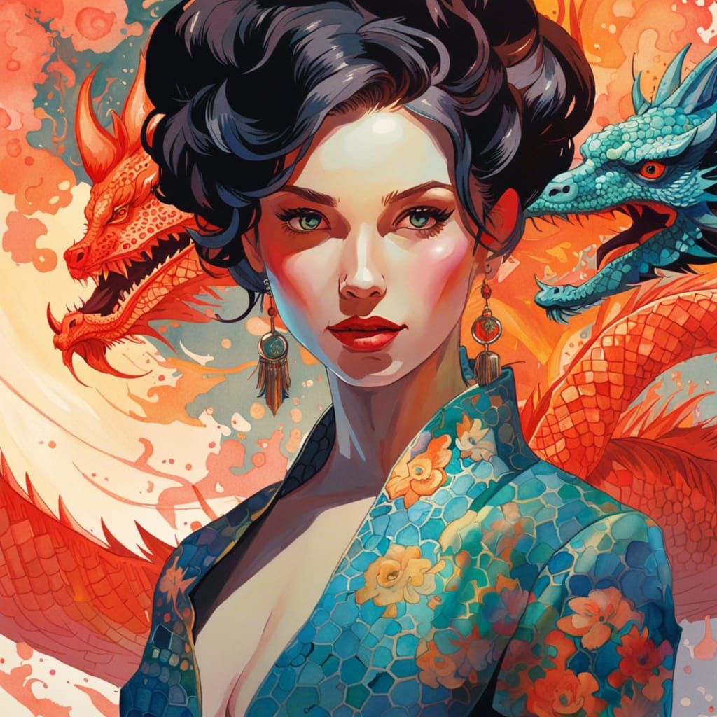 Dragon lady - AI Generated Artwork - NightCafe Creator