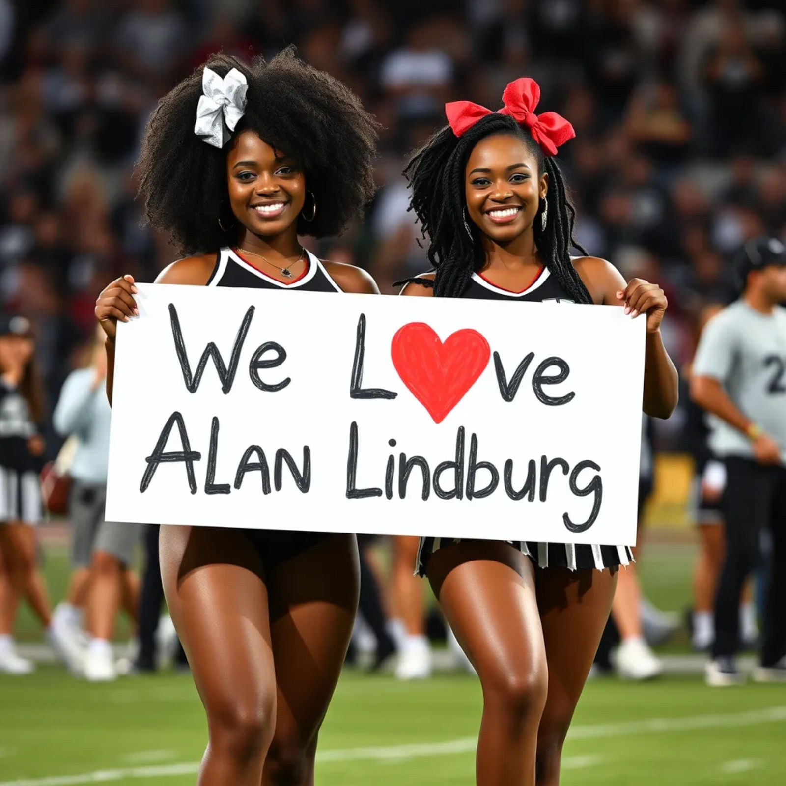 "Cheerleaders love me!!"