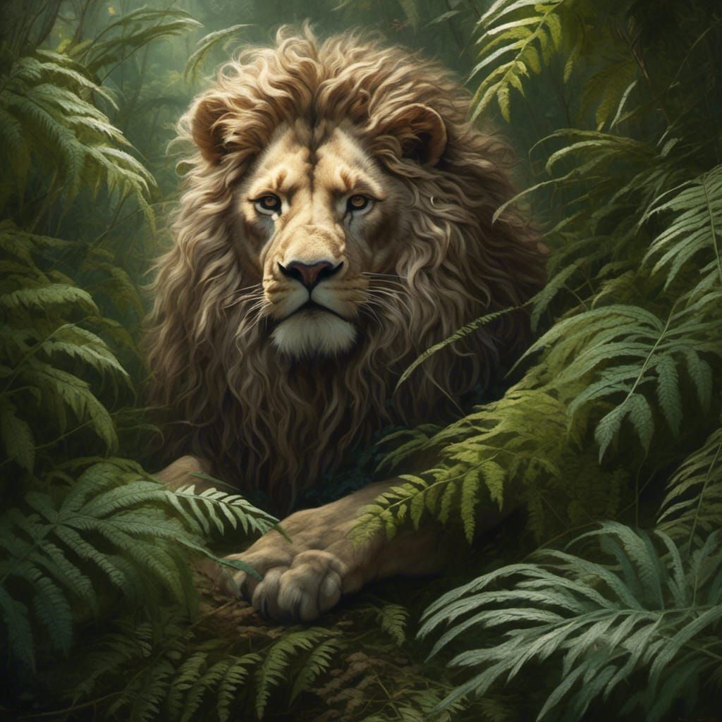 JUNGLE PORTRAITS LION 1 - AI Generated Artwork - NightCafe Creator