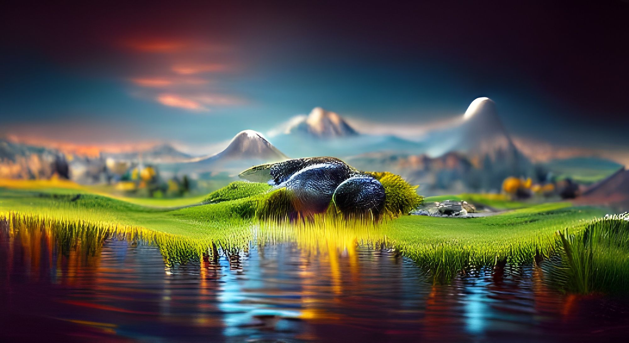 Magnificent Vista Landscape - AI Generated Artwork - NightCafe Creator