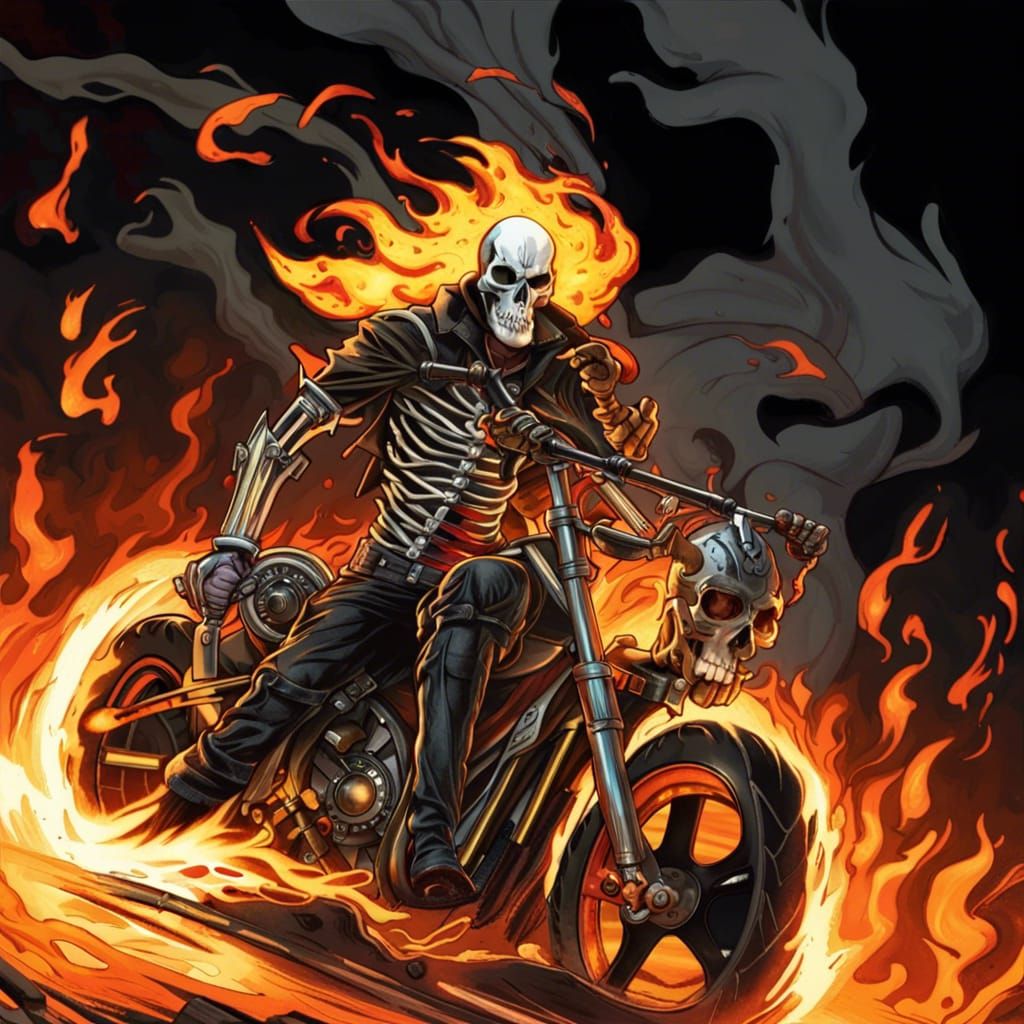 Ghost Rider - AI Generated Artwork - NightCafe Creator