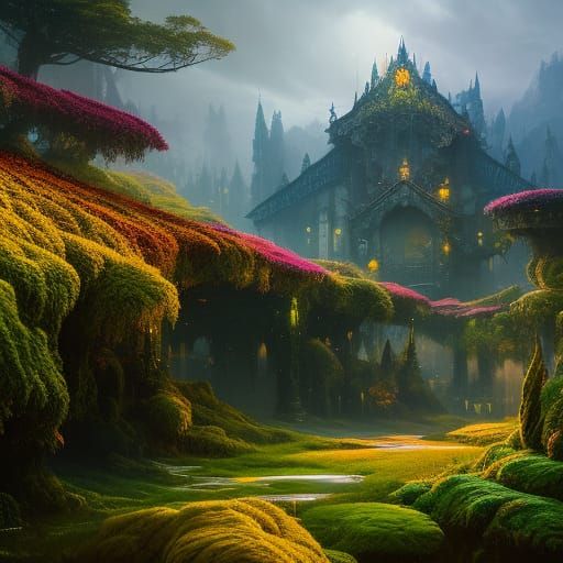 Path to necromancer's mansion - AI Generated Artwork - NightCafe Creator