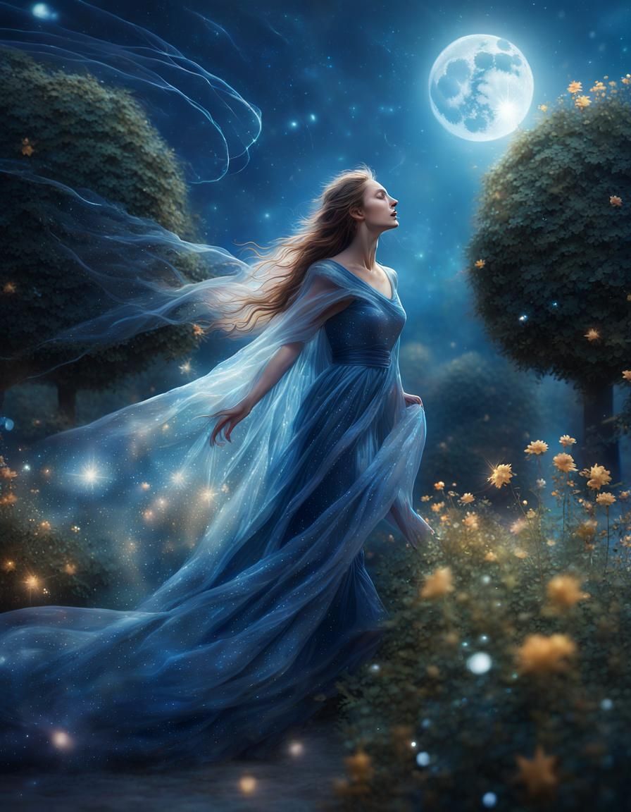 Woman in Blue - AI Generated Artwork - NightCafe Creator